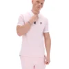 Blassrosa BB1 Classic Vintage gestreiftes Polohemd