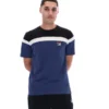 Fila Navy Aiden Cut-and-Sew-T-Shirt
