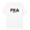 Fila x Pepe Shimada Crossover-Freizeit-Shorts für Herren, atmungsaktiv, mit Aufdruck, kurzärmelig, weiß