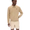 Klassische beige Francesco-Wildlederjacke