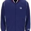 Marineblaue Unisex-Tennis-Aufwärmjacke