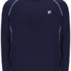 Marineblaues Herren-Tennis-T-Shirt mit langen Ärmeln