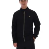Schwarze Davey Trainingsjacke mit durchgehendem Reißverschluss