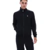 Schwarze Keith Trainingsjacke mit Kontrastnähten
