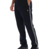 Schwarze Layton-Hose mit geradem Bein und Banddetail
