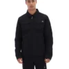 Schwarzes Kasa-Overshirt mit durchgehendem Reißverschluss