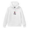Sportlicher Pullover mit langen Ärmeln und Kapuze, weiß