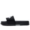 Stylische, bequeme Sport-Slipper mit flachem Absatz, schwarz