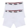 Weißes 2er-Pack Herren-Boxershorts mit mittlerer Leibhöhe