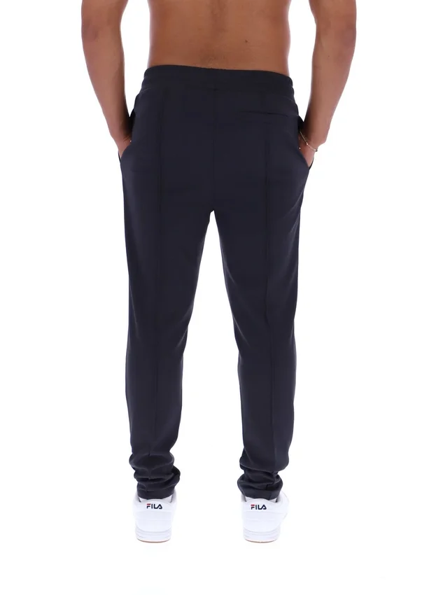 Anthrazitfarbene Molveno Pin-Tuck-Hose mit schmalem Bein