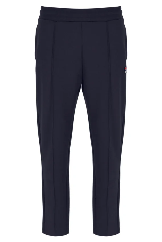 Anthrazitfarbene Molveno Pin-Tuck-Hose mit schmalem Bein