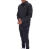 Anthrazitfarbenes, leicht wattiertes, gestepptes Overshirt von Malcolm