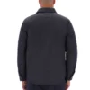 Anthrazitfarbenes, leicht wattiertes, gestepptes Overshirt von Malcolm