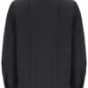 Anthrazitfarbenes, leicht wattiertes, gestepptes Overshirt von Malcolm