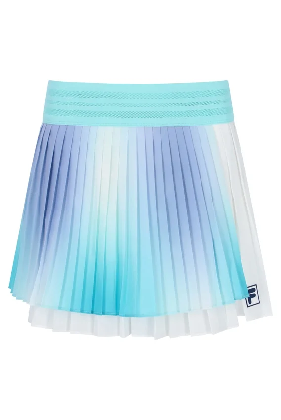 Aqua Plissee-Wickel-Tennisrock für Damen