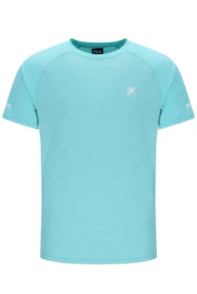 Aqua Unisex-Tennis-T-Shirt mit Rundhalsausschnitt
