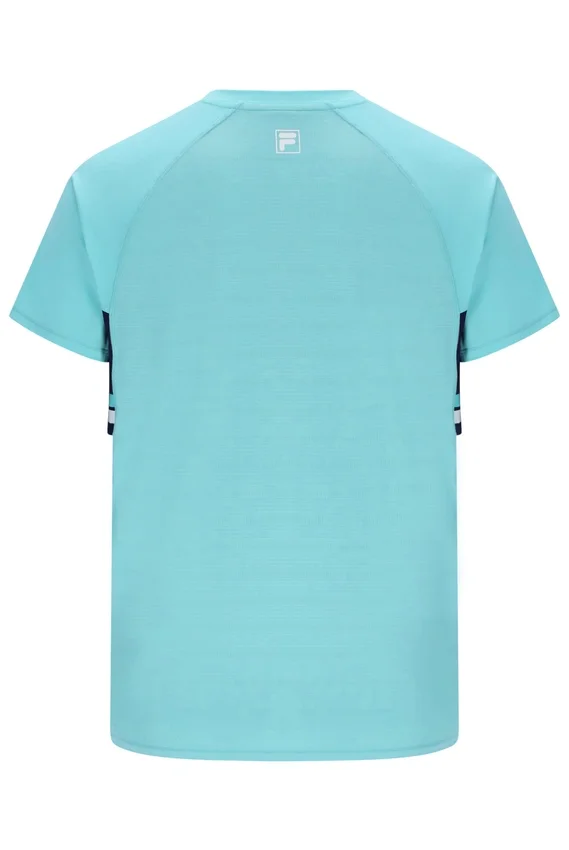 Aqua Unisex-Tennis-T-Shirt mit Rundhalsausschnitt
