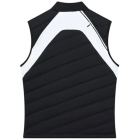 Athletics bedruckte Stehkragen-Daunenweste „Black White“
