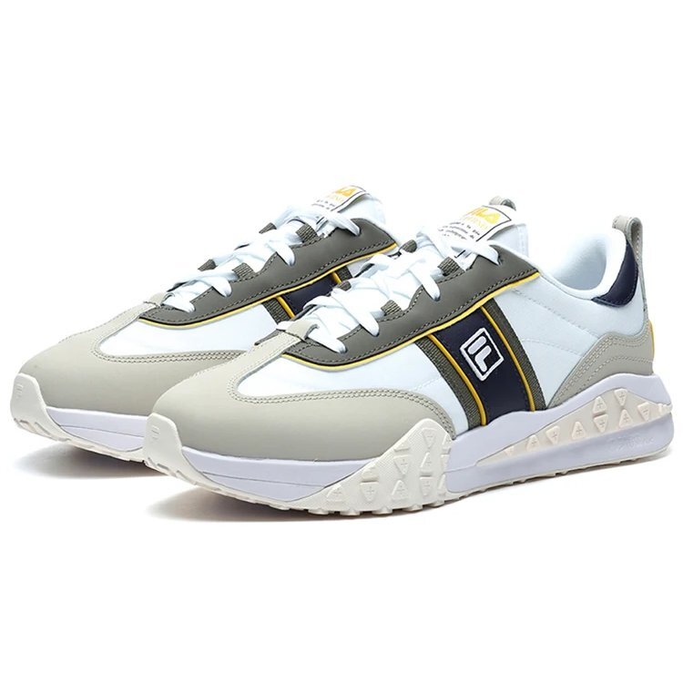 Athletics Brick Shoes „Weiß Grau Gelb“