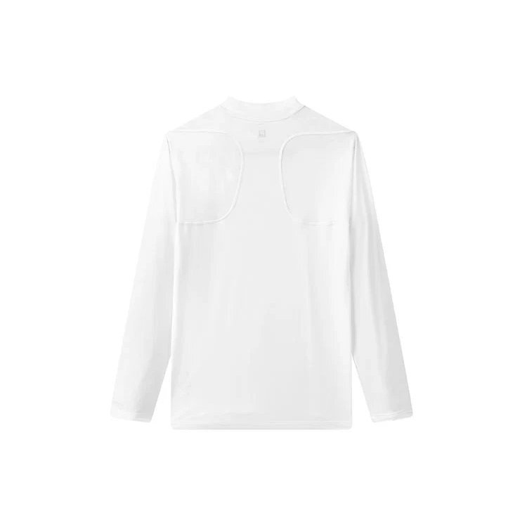 Athletics-Serie, schlanke Passform, Rundhalsausschnitt, Fitness-Shirt, langärmelig, weiß