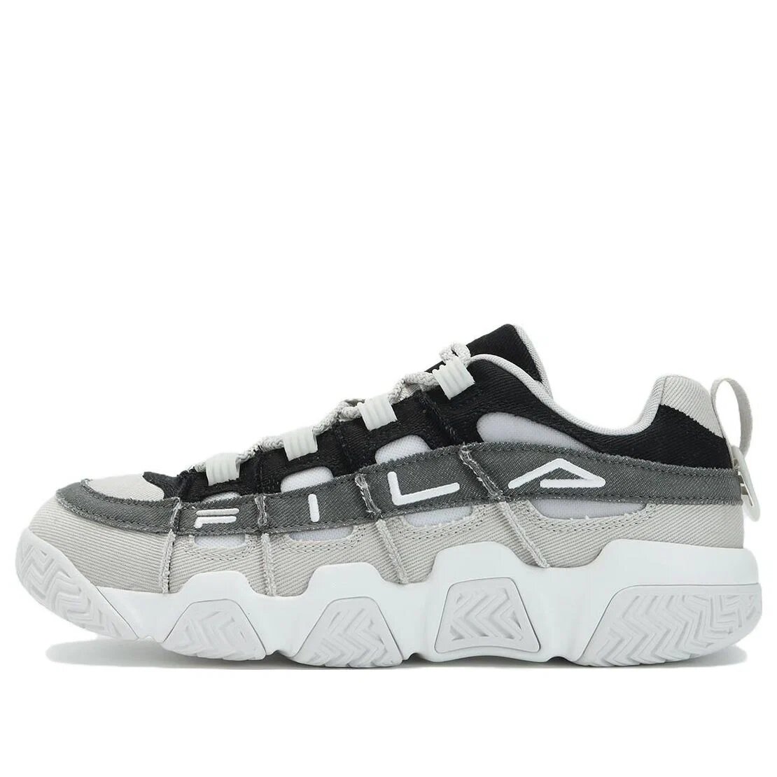 Barricade-Basketballschuhe „Weiß Grau Schwarz“