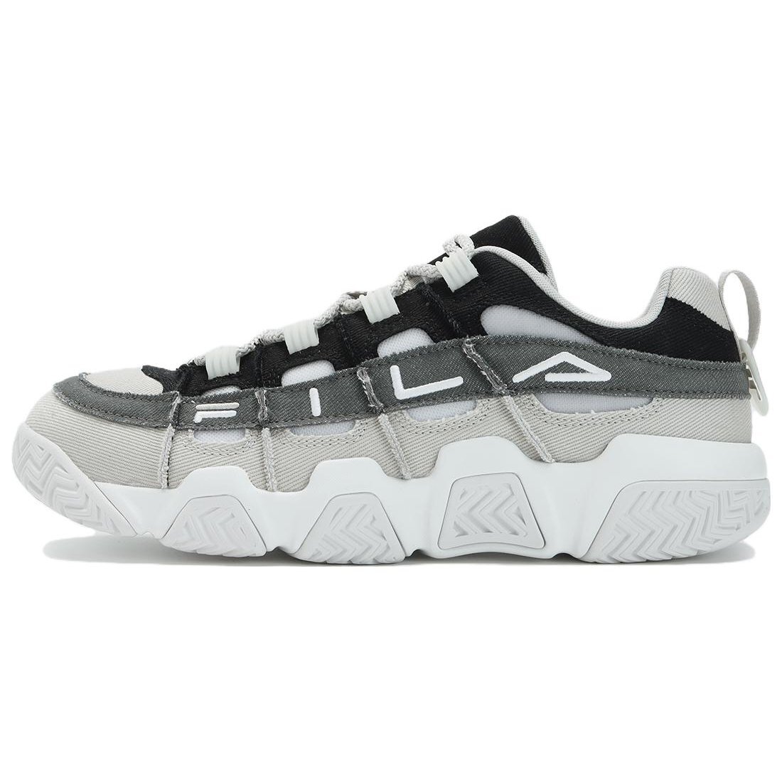 Barricade-Basketballschuhe „Weiß Grau Schwarz“