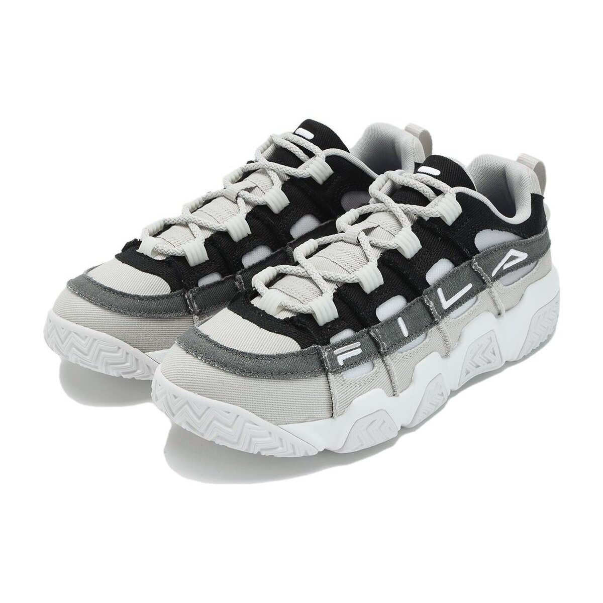 Barricade-Basketballschuhe „Weiß Grau Schwarz“