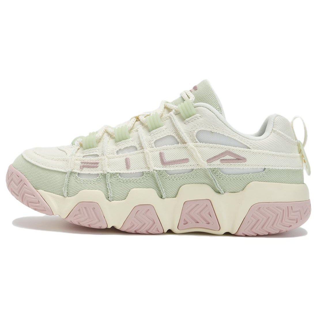 Barricade-Basketballschuhe „Weiß, Grün, Rosa“