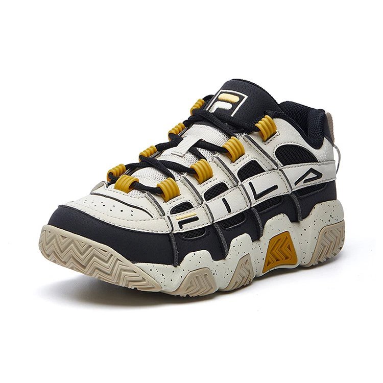 Barricade Low Sneaker „Weiß Schwarz Gelb“