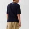 Bedrucktes, locker sitzendes Kurzarm-Shirt in Blau