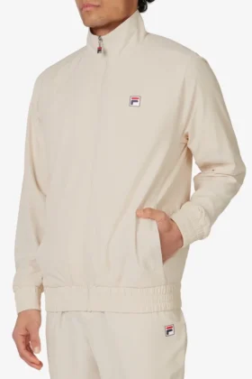 Beige Tennis-Woven-Court-Trainingsjacke