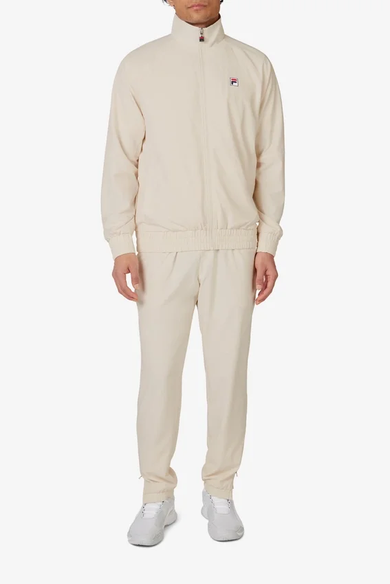 Beige Tennis-Woven-Court-Trainingsjacke