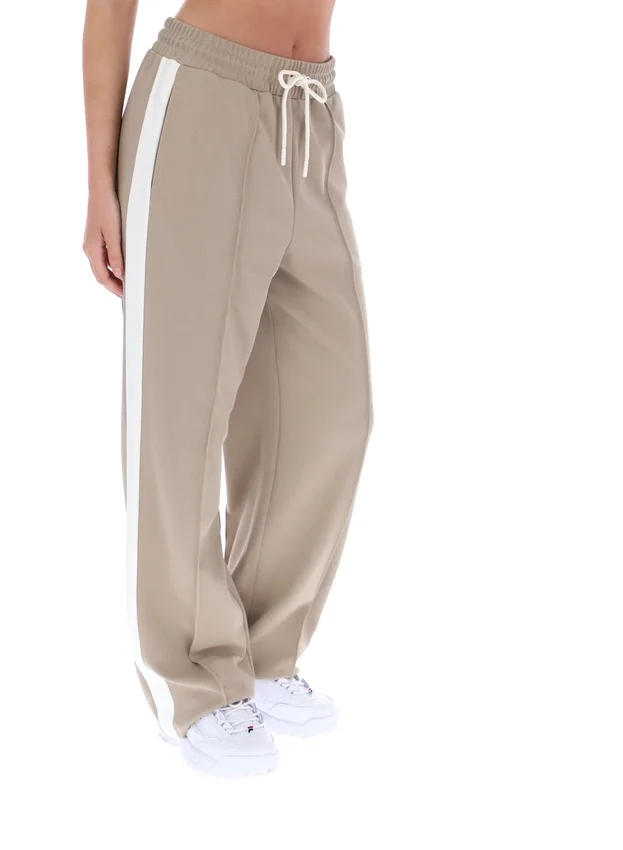 Beigefarbene Chiara Smart-Hose mit geradem Bein