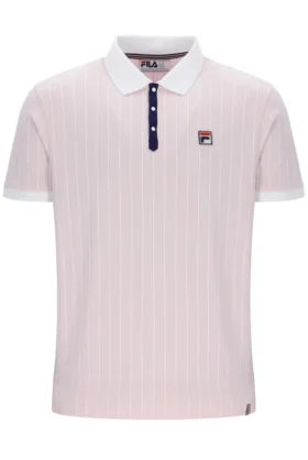 Blassrosa BB1 Classic Vintage gestreiftes Polohemd
