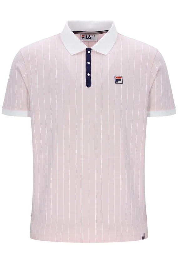 Blassrosa BB1 Classic Vintage gestreiftes Polohemd