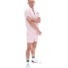 Blassrosa BB1 Classic Vintage gestreiftes Polohemd