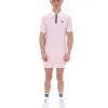 Blassrosa BB1 Classic Vintage gestreiftes Polohemd