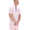 Blassrosa BB1 Classic Vintage gestreiftes Polohemd