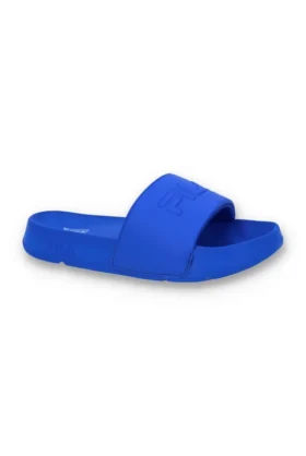 Blaue BB-Pantoletten
