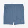Blaue Tennis-Court-Shorts aus gewebtem Stoff