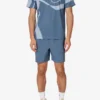 Blaue Tennis-Court-Shorts aus gewebtem Stoff