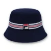 Blauer Bucket-Hut mit Heritage-Streifen