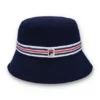 Blauer Bucket-Hut mit Heritage-Streifen
