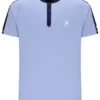 Blaues Herren-Tennis-T-Shirt mit Henry-Ausschnitt