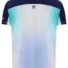 Blaues Herren-Tennis-T-Shirt mit Henry-Ausschnitt