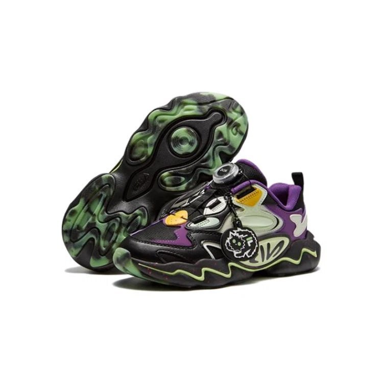 Boa-Sneaker „Lila-Schwarz-Grün“