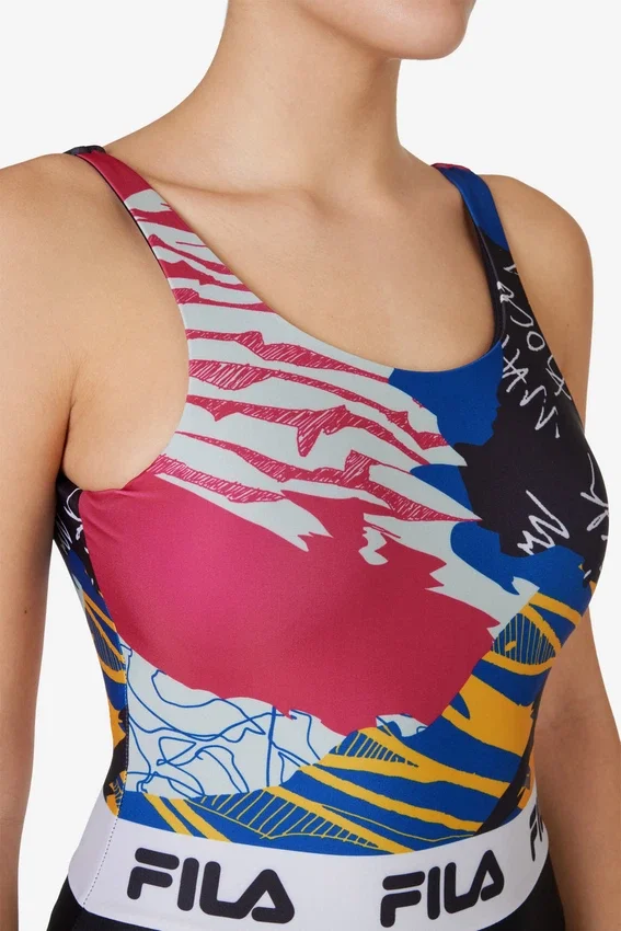 Bodysuit mit durchgehendem Allover-Print