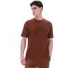 Cappuccino-farbenes Pepe-T-Shirt mit Flock-Logo