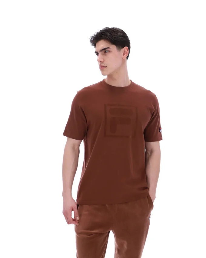 Cappuccino-farbenes Pepe-T-Shirt mit Flock-Logo