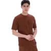Cappuccino-farbenes Pepe-T-Shirt mit Flock-Logo